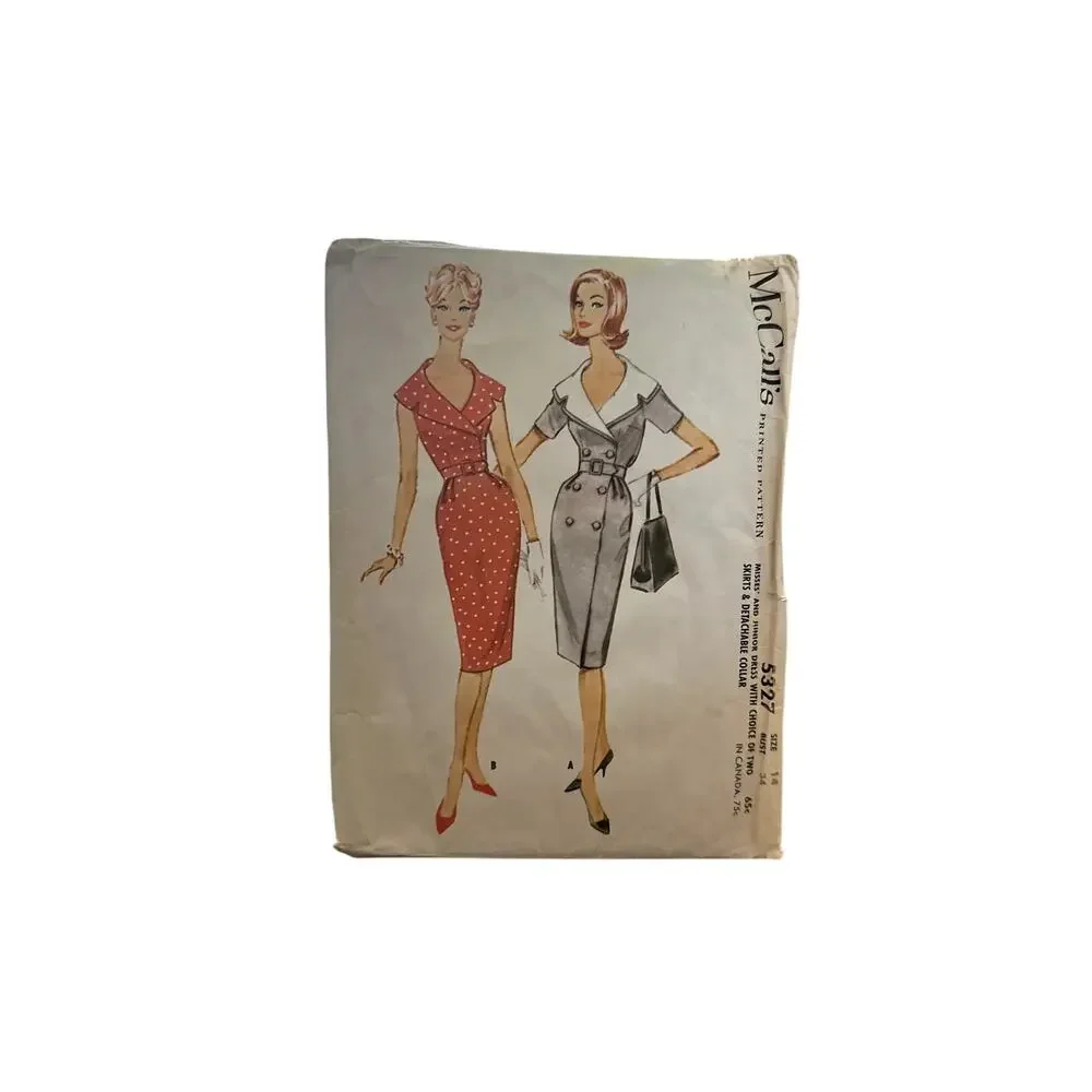 Vintage McCall’s 5327 Sewing Pattern – Misses Size 14, Bust 34